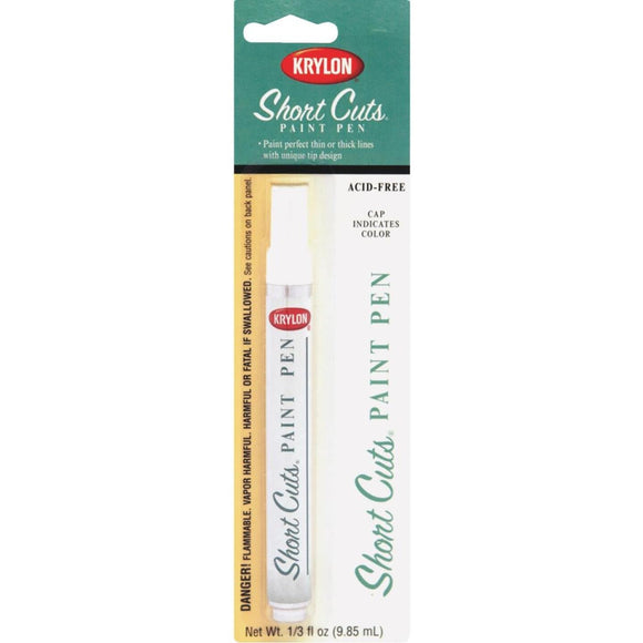 Krylon Short Cuts 1/3 Fl Oz White Gloss Paint Pen