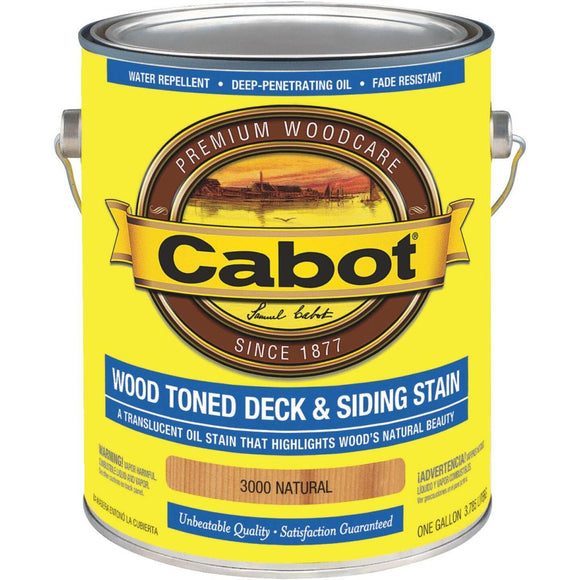 Cabot Alkyd/Oil Base Wood Toned Deck & Siding Stain, Natural, 1 Gal.