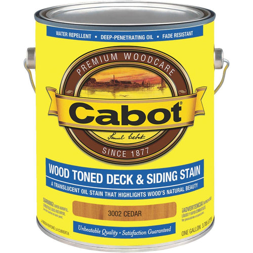 Cabot Alkyd/Oil Base Wood Toned Deck & Siding Stain, Cedar, 1 Gal.