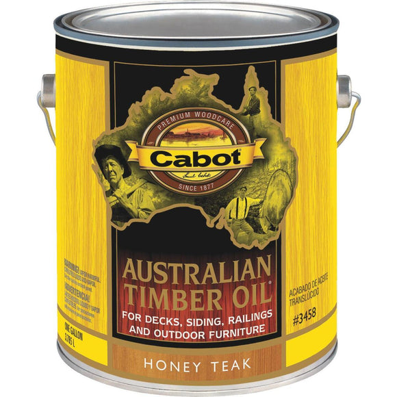 Cabot Australian Timber Oil Translucent Exterior Oil Finish, Honey Teak, 1 Gal.