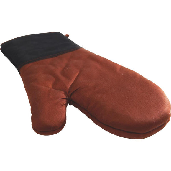 GrillPro 16 In. Black & Red Cotton Barbeque Mitt