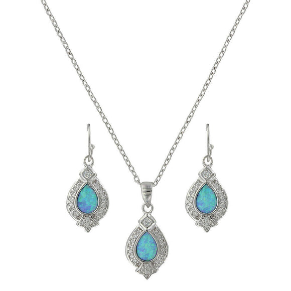 Montana Silversmiths Royal Cluster Drop Jewelry Set (Width: 0.716