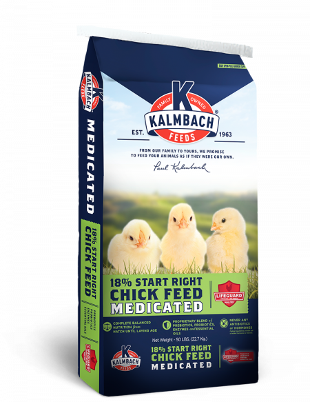 Kalmbach 18% Start Right® Chick Feed (Medicated) (10 Lb.)