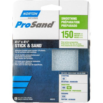 Norton 07660768183 05312 150g 4.5x4.5 Sand Paper