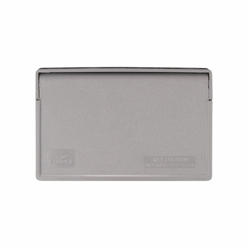 Eaton Cooper Wiring Non-metallic GFCI or Decorator Cover Horizontal (Gray, Horizontal)