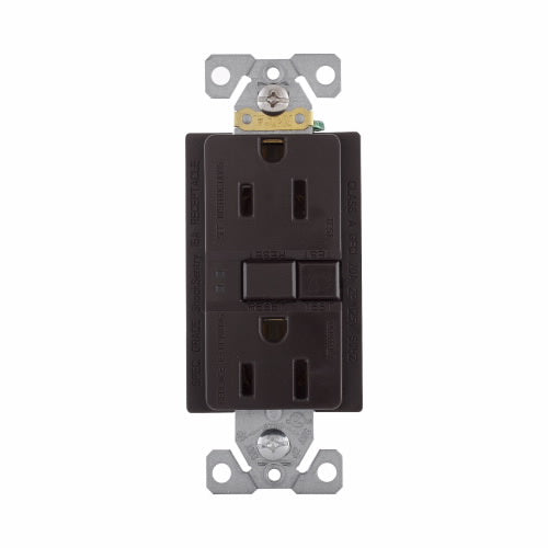 Eaton Cooper Wiring GFCI Receptacle 15A, 125V Brown (Brown, 125V)