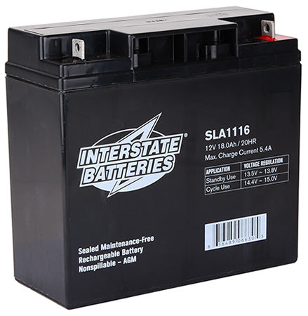 Interstate Battery 12 Volt 18 Amp Sealed Lead Acid Wheelchair Battery (Set of 2) (SLA1116)