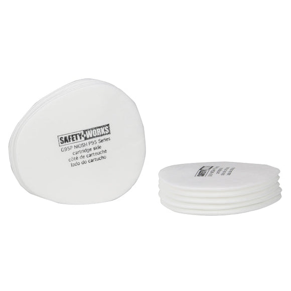 SAFETY WORKS Paint & Pesticide Respirator Replacement Pre-Filters