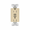 Eaton Cooper Wiring Combination USB Charger with Duplex Receptacle 15A, 125V Ivory (Ivory, 125V)