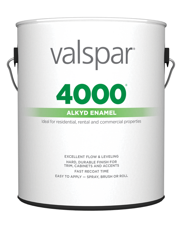 Valspar® 4000™ Alkyd Enamel  1 Quart Semi-Gloss Black (1 Quart, Semi-Gloss Black)
