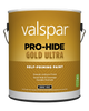 Valspar® Pro-Hide® Gold Ultra Interior Self-Priming Paint Semi-Gloss 1 Gallon Super One Coat White (1 Gallon, Super One Coat White)