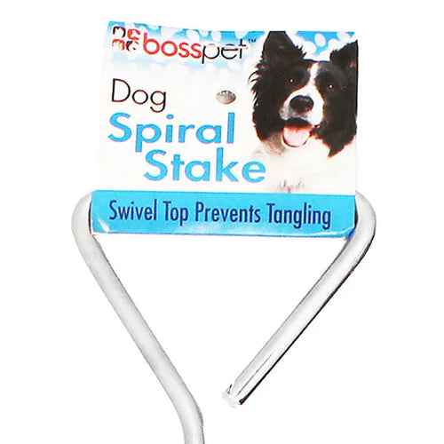 Boss Pet Spiral Tie-Out Stakes (18In)