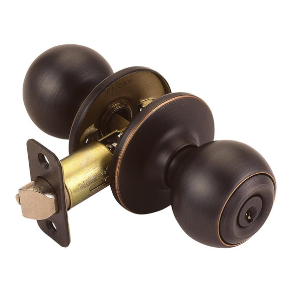 Design House Ball 2-Way Latch Entry Door Knob in Oil-Rubbed Bronze (Oil-Rubbed Bronze)