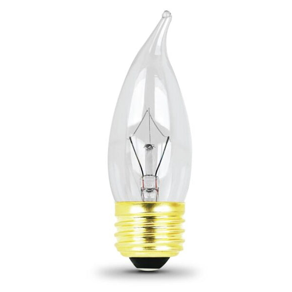 Feit Electric 25-Watt Clear Flame Tip Incandescent Light Bulb (25 Watt)