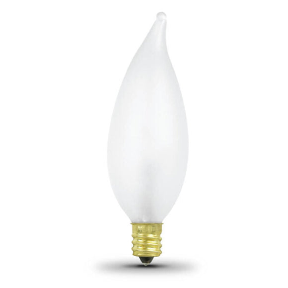 Feit Electric 40-Watt Frost Flame Tip Incandescent Light Bulb (2-Pack) (40 Watt)