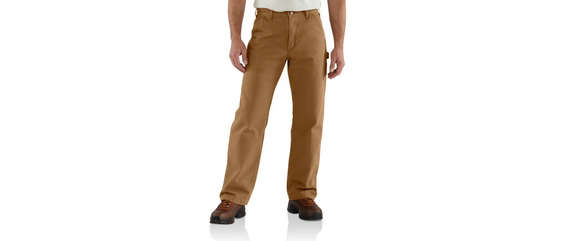 Carhartt Loose Fit Washed Duck Flannel-Lined Utility Work Pant B111 (Carhartt Brown)