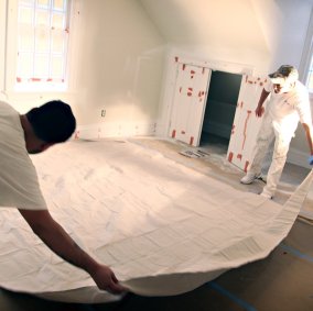 Trimaco Canvas Dropcloths 4-feet x 12-feet (4' x 12', White)