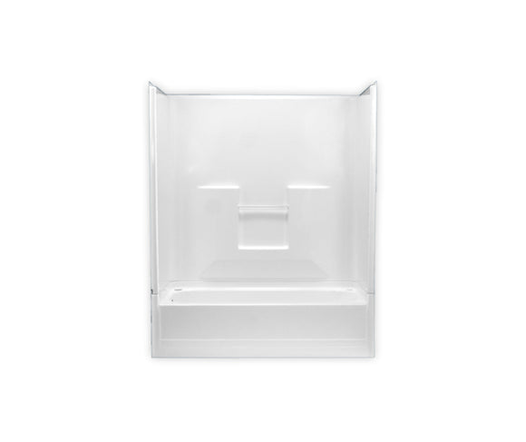 RE8623LT 60 x 33 AcrylX Two-Piece Alcove Left-Hand Drain Tub Shower in White