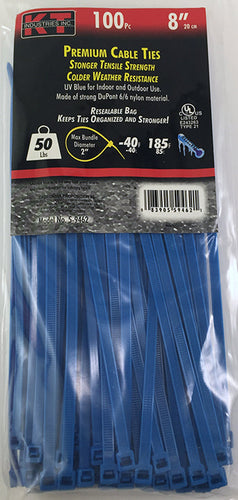 K-T Industries 8 Blue Standard Duty, 100/Pk (8, Blue)