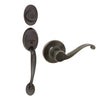 Design House Coventry Bronze Door Handleset with Scroll Lever and Deadbolt