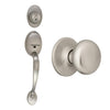 Design House Coventry Entry Handle Set with Cambridge Knob and Deadbolt in Satin Nickel