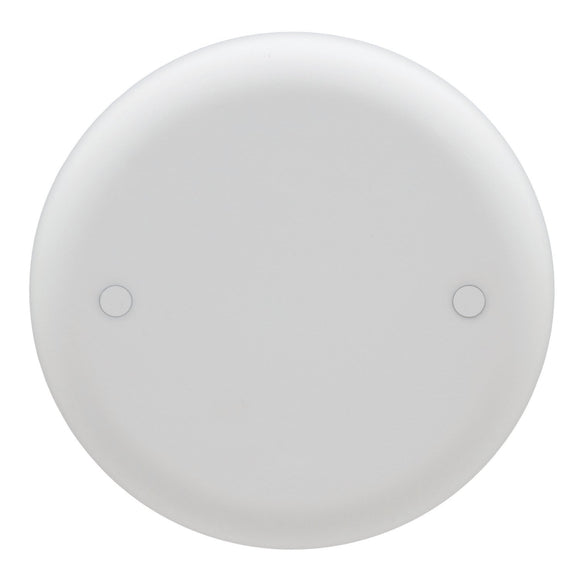 Thomas & Betts Carlon Ceiling Fan Box Cover, Round, Blank, 4-Inch Diameter, White (4 Inches)