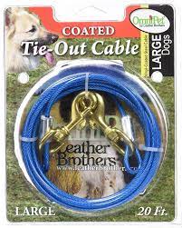 Leather Brothers 164CT20-BL Tie-Out Cable Vinyl Coated, Blue - 20 ft. (20 ft.)