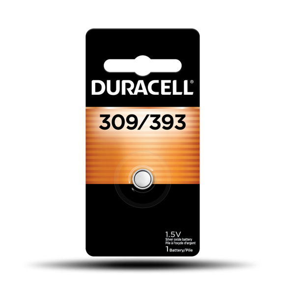 Duracell 309/393 Silver Oxide Button Battery (1Pk)