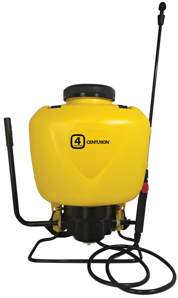 Central Garden & Pet Company Centurion Multi-Hand Backpack Garden Pressure Sprayer 4ft Hose Yellow 1ea/4 gal (4 gallon, Yellow)