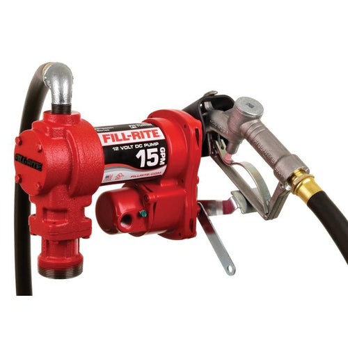 Fill-Rite 115V AC 15GPM Heavy-Duty Fuel Transfer Pump with Manual Nozzle