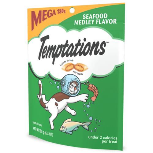 Temptations Seafood Medley Flavor Cat Treats (3-oz)