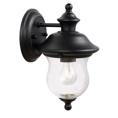 Design House Highland Outdoor Wall Lantern Sconce in Black 10-5/8-Inch by 6-Inch (10-5/8 x 6)