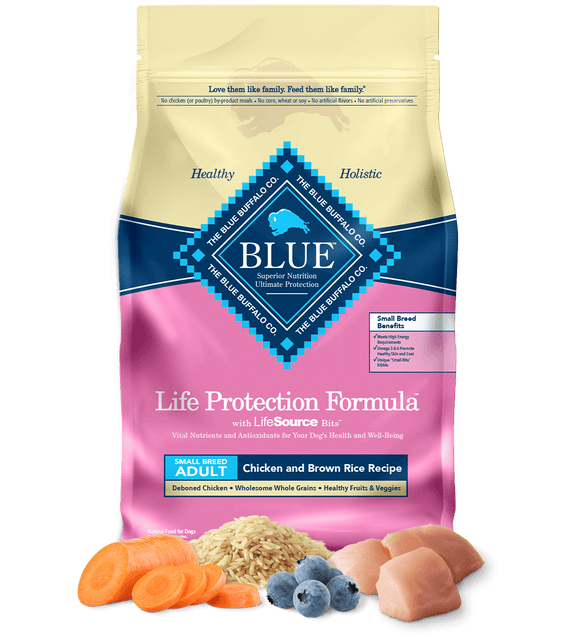 Blue Buffalo Life Protection Small Breed Dog Food, Chicken And Brown Rice, 15 Lb