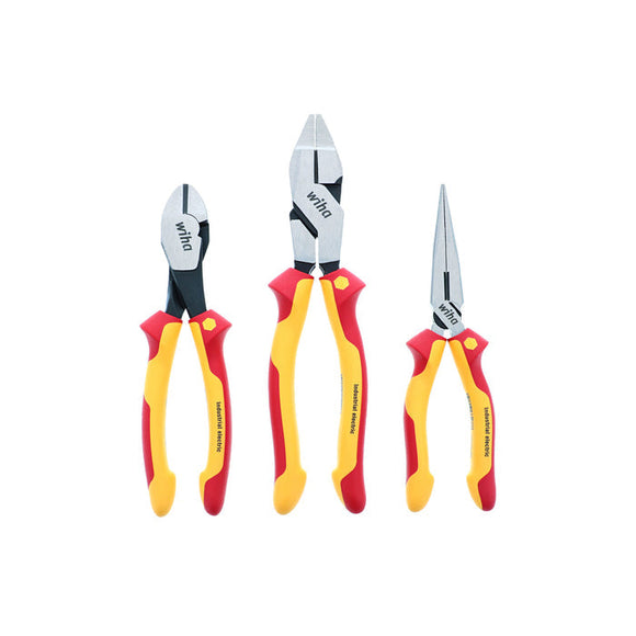 Wiha Tools 3 Piece Insulated Industrial Grip Pliers and Cutters Set (3 Piece)