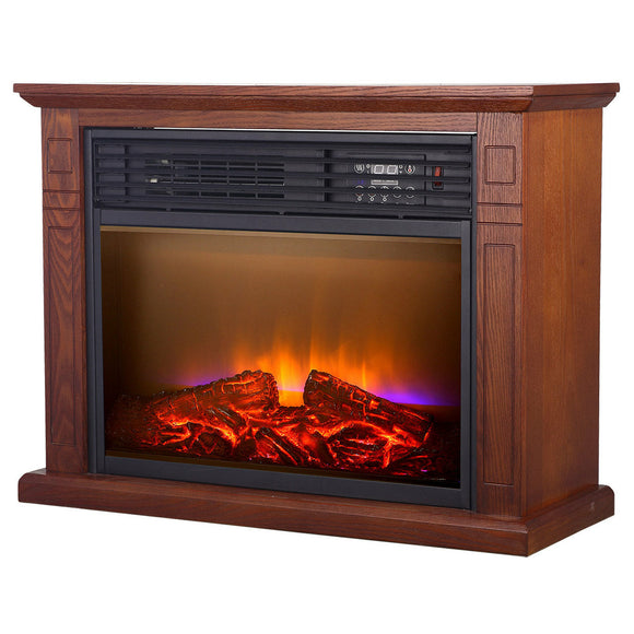 World Marketing Comfort Glow QF4570R Mobile Quartz Electric Fireplace with Real Flame™ Technology