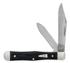 Case Smooth Black Micarta® Small Swell Center Jack (Black Micarta®)