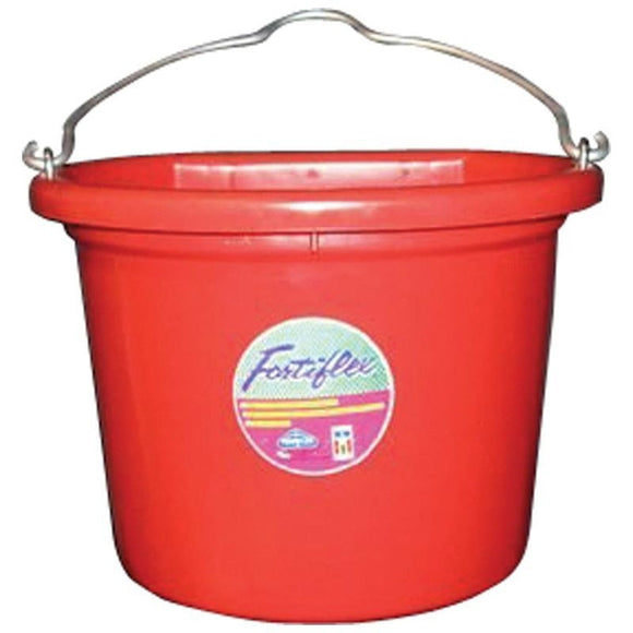 Fortiflex 8 Quart Flat Back Bucket (RED)