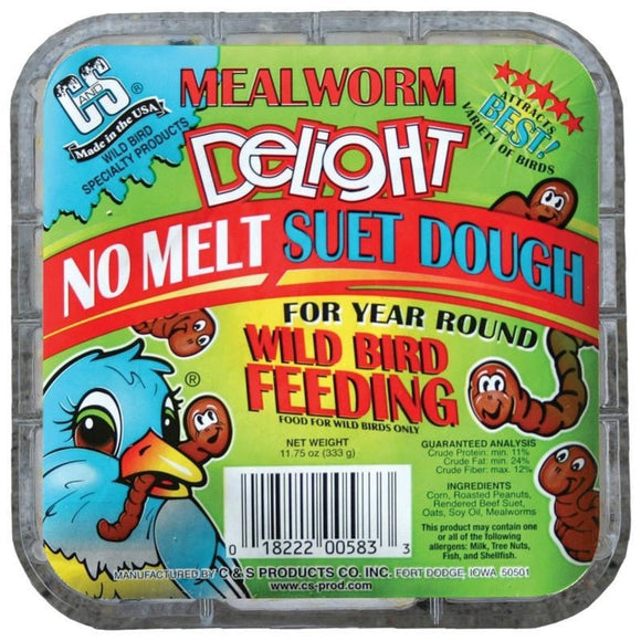 C&S Mealworm Delight No Melt Suet Dough (11.75 oz)