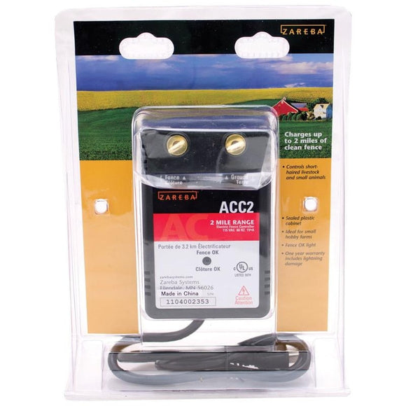 ZAREBA AC LOW IMPEDANCE ELECTRIC FENCE CHARGER (2 MILE)