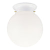 Design House Glass Ceiling Fixture in White Opal 7-Inch by 6-Inch (7 x 6)