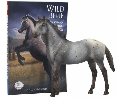 Breyer Wild Blue Book and Model Action Figure Set (Freedom Series | 1:12 Scale | Ages 4+ Horse | Age 8+ Book)